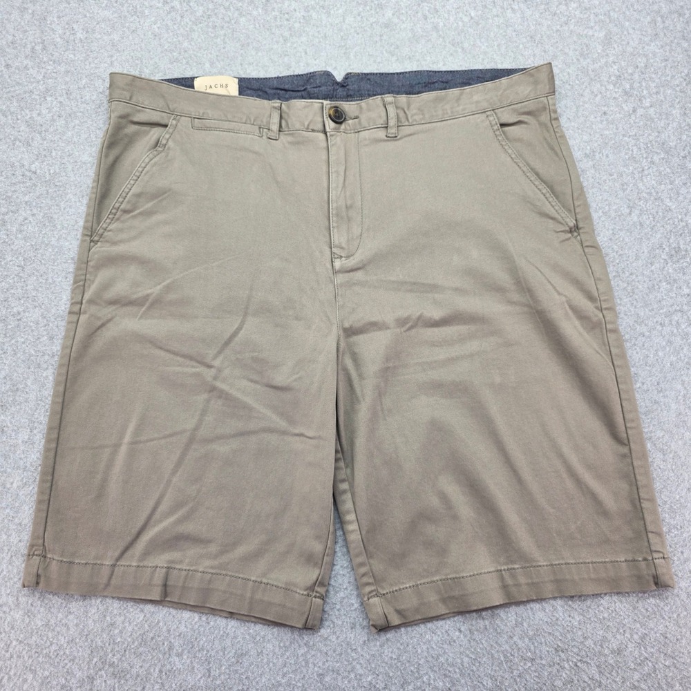 Jachs NY Chino Shorts Men's Size 36 Beige Flat Front Casual Everyday Summer
